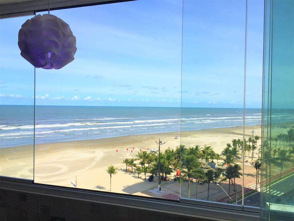 شقة برايا جراندي  في Apartamento Frente Ao Mar Em Praia Grande المظهر الخارجي الصورة
